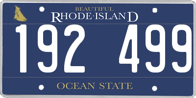 RI license plate 192499