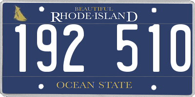 RI license plate 192510