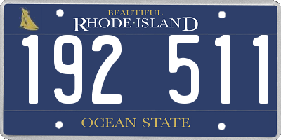 RI license plate 192511