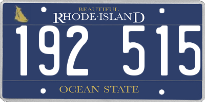 RI license plate 192515