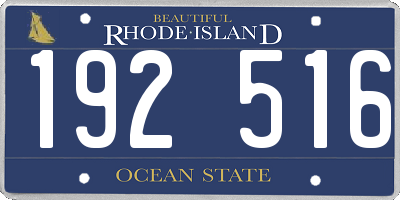 RI license plate 192516