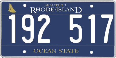 RI license plate 192517