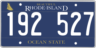 RI license plate 192527