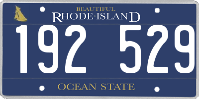 RI license plate 192529