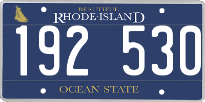 RI license plate 192530