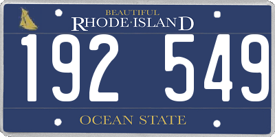 RI license plate 192549