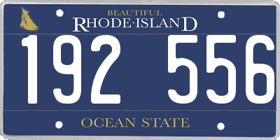 RI license plate 192556