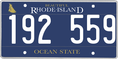 RI license plate 192559