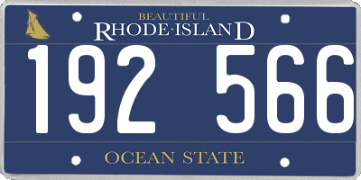 RI license plate 192566