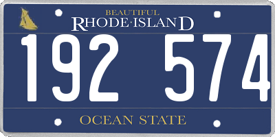 RI license plate 192574