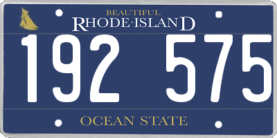 RI license plate 192575