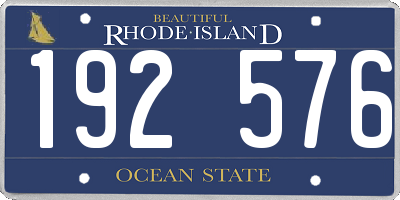 RI license plate 192576