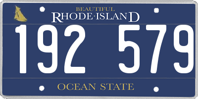 RI license plate 192579