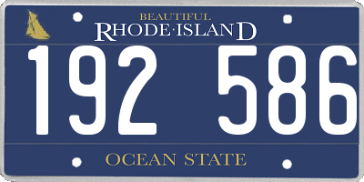 RI license plate 192586