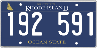 RI license plate 192591