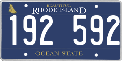 RI license plate 192592
