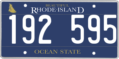 RI license plate 192595