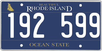RI license plate 192599