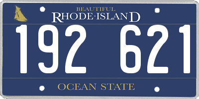 RI license plate 192621