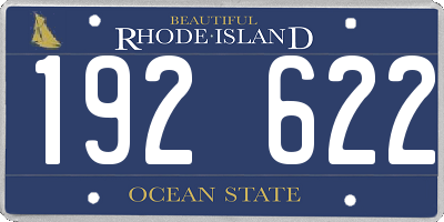RI license plate 192622