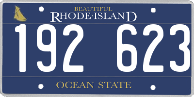 RI license plate 192623