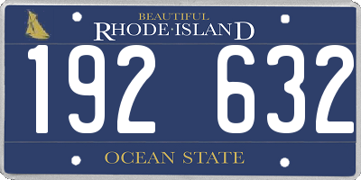 RI license plate 192632