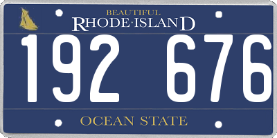 RI license plate 192676