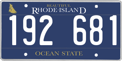 RI license plate 192681
