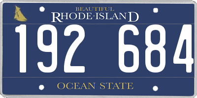 RI license plate 192684