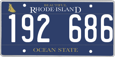 RI license plate 192686