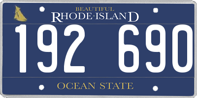 RI license plate 192690