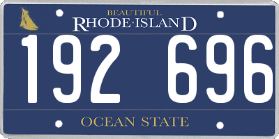 RI license plate 192696