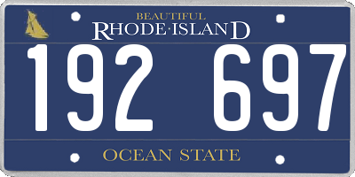RI license plate 192697