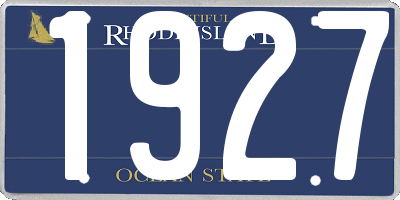 RI license plate 1927