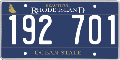 RI license plate 192701