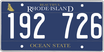 RI license plate 192726
