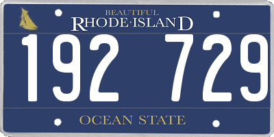 RI license plate 192729