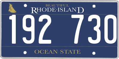 RI license plate 192730