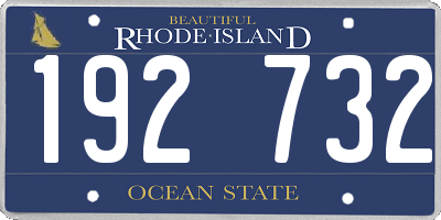 RI license plate 192732