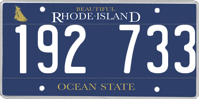 RI license plate 192733