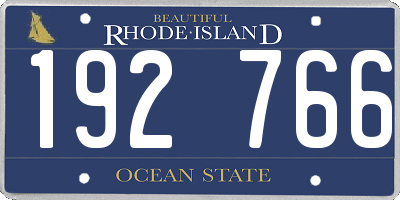RI license plate 192766