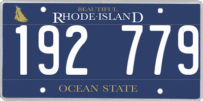 RI license plate 192779