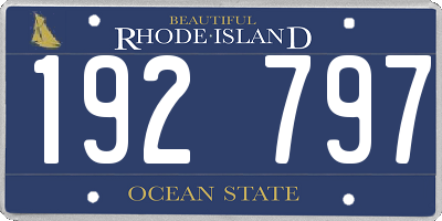 RI license plate 192797