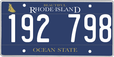 RI license plate 192798