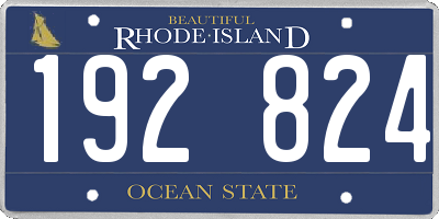 RI license plate 192824