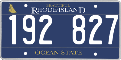 RI license plate 192827