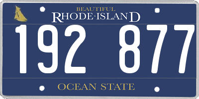 RI license plate 192877