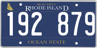 RI license plate 192879