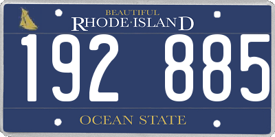 RI license plate 192885