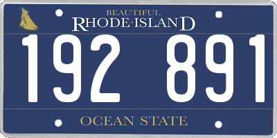 RI license plate 192891